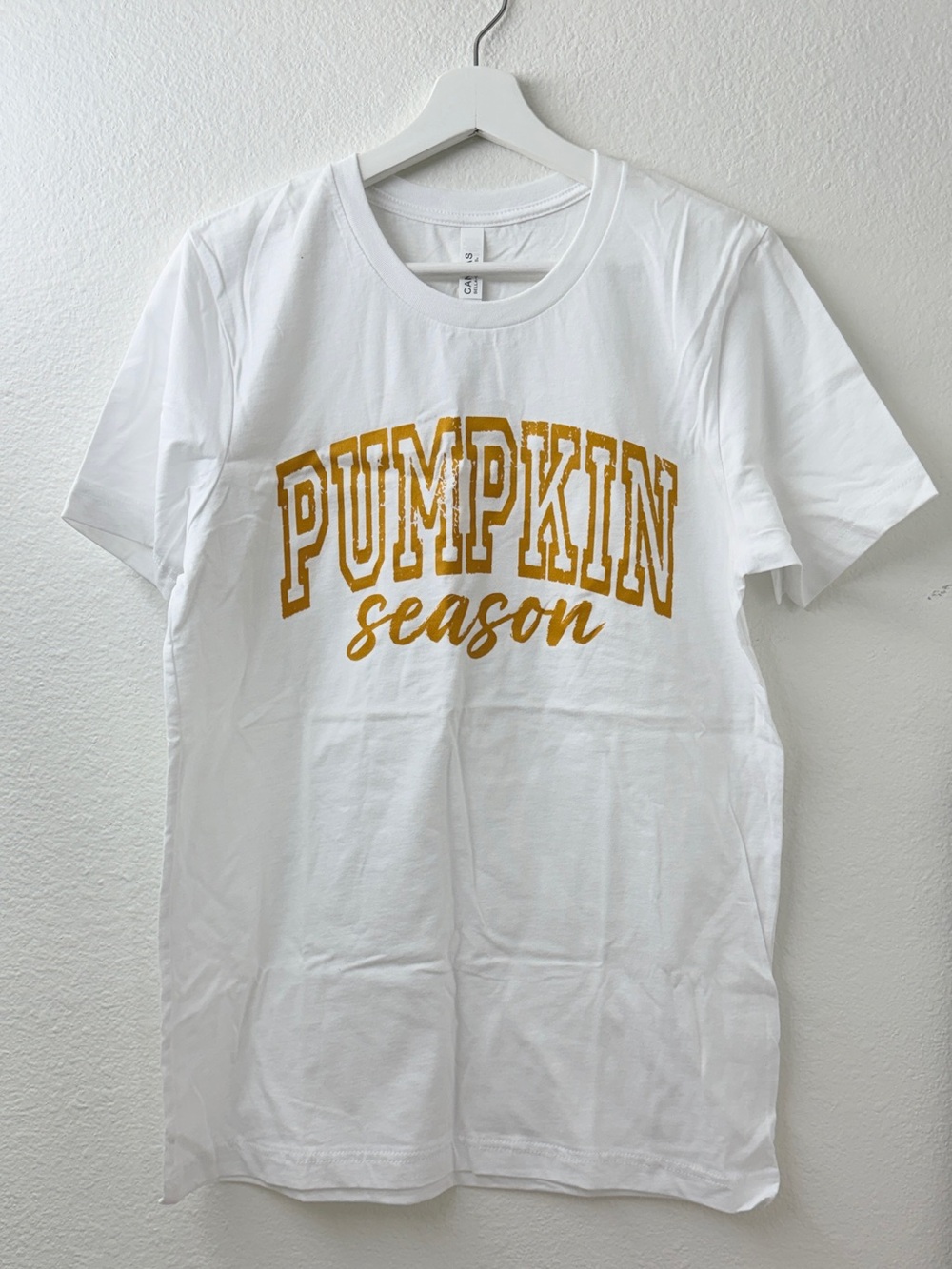 Women's Pumpkin Season Graphic Tee - White/Yellow
